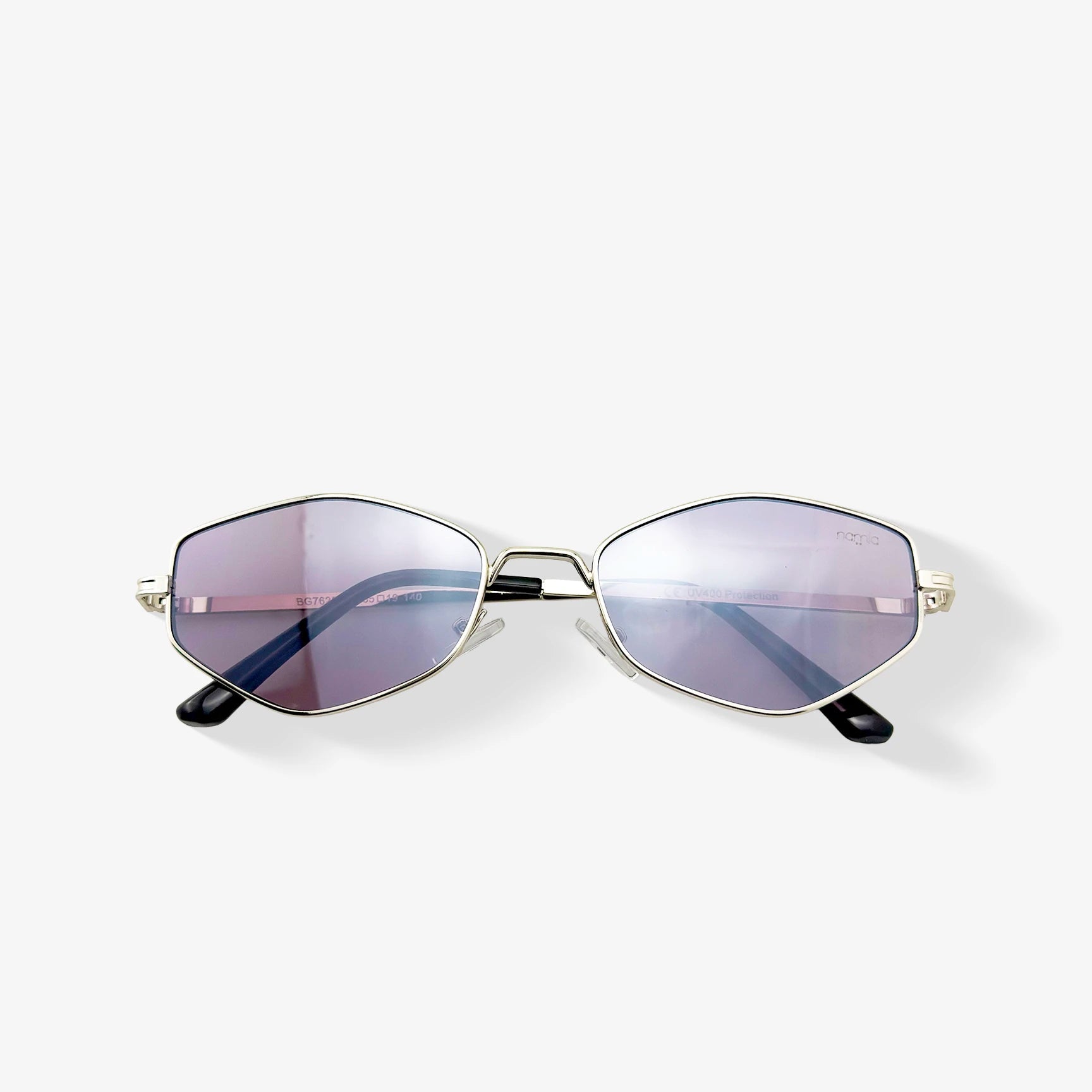 Óculos de sol geométrico metalizado NMLB76