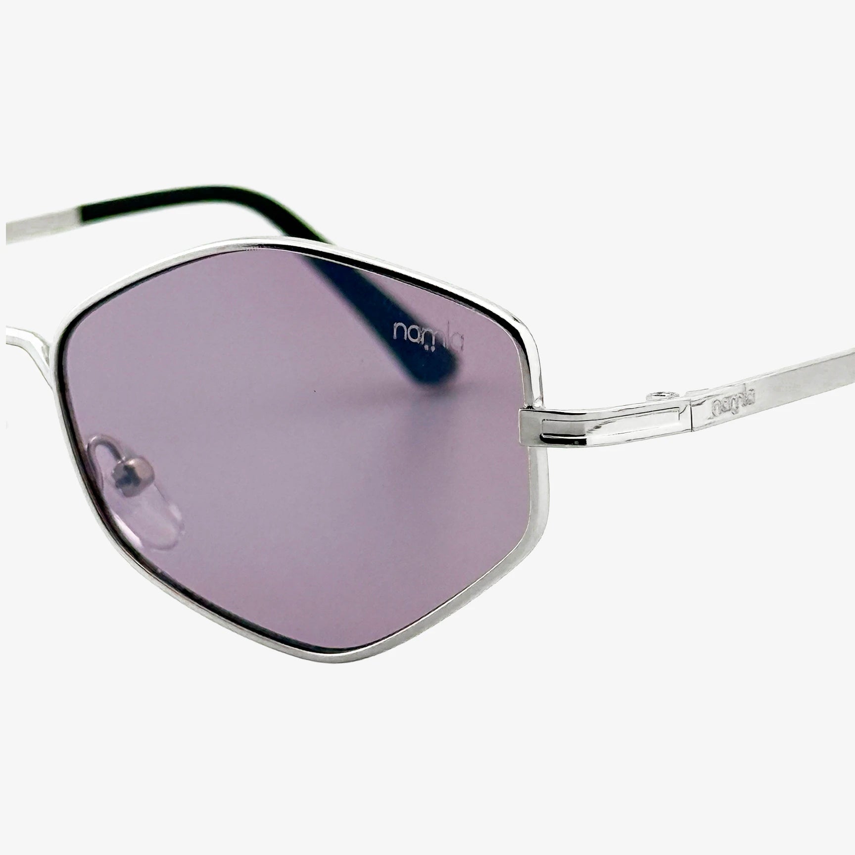 Óculos de sol geométrico metalizado NMLB76