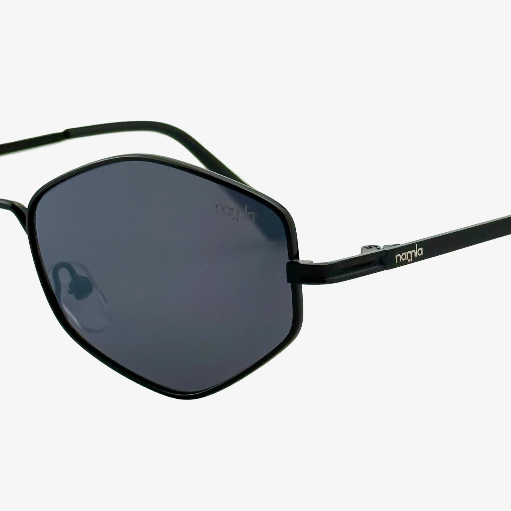 Óculos de sol geométrico metalizado NMLB76