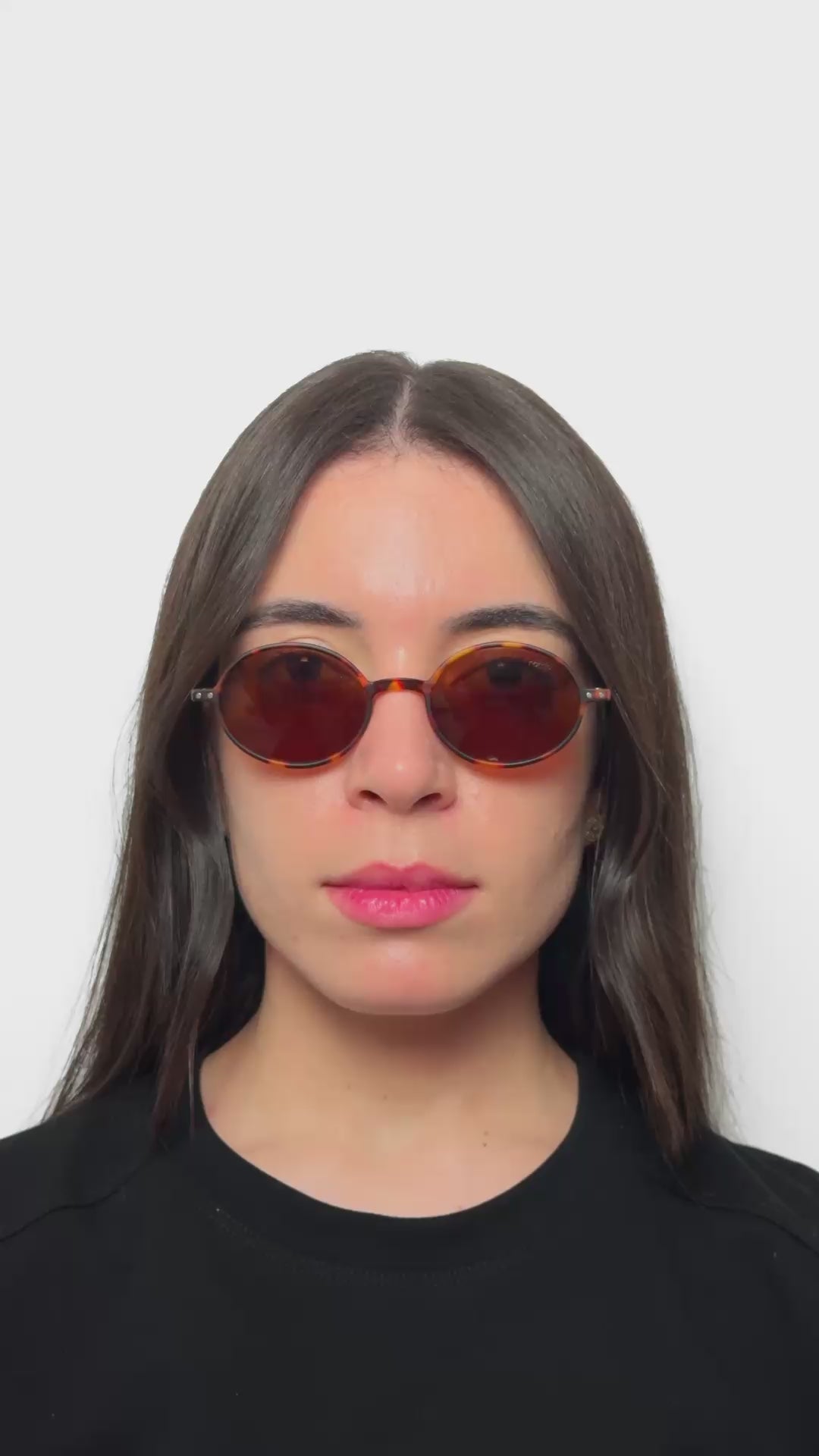 Óculos de sol oval polarizado NMLH26