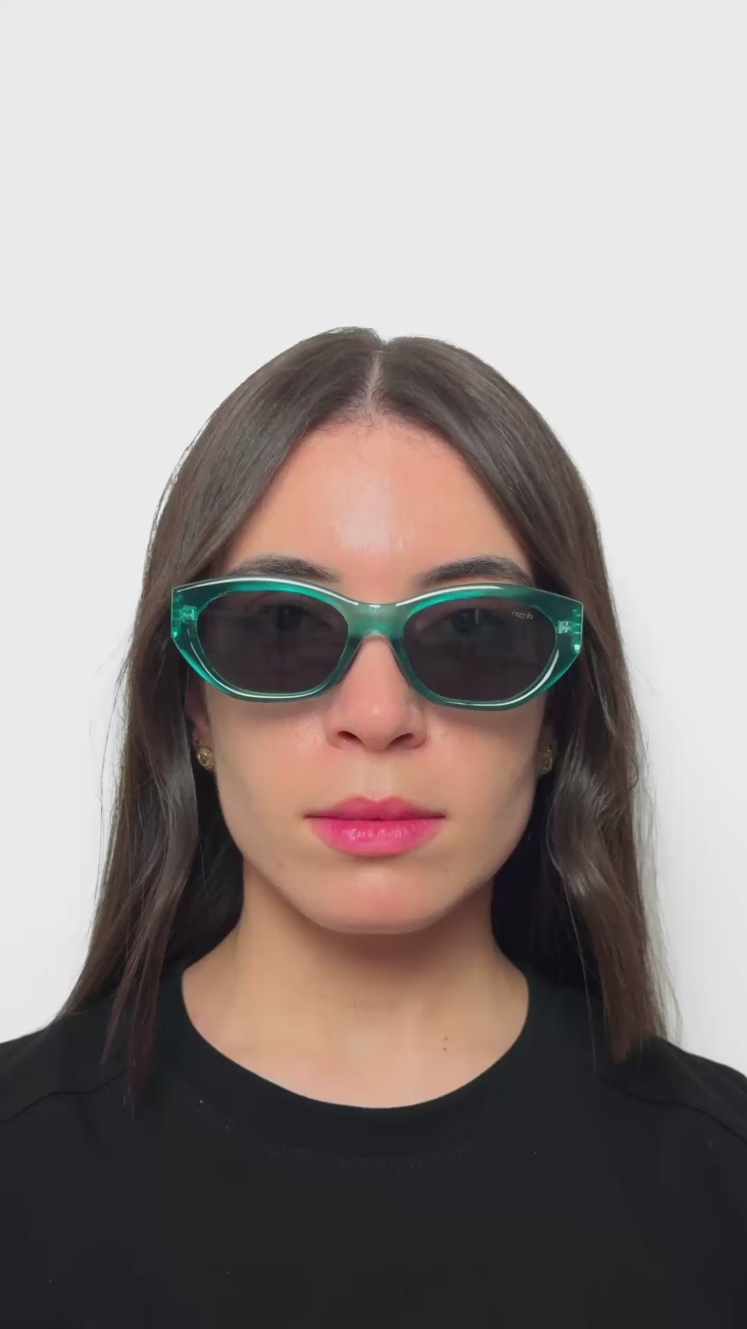 Óculos de sol retrô oval polarizado NMLR28